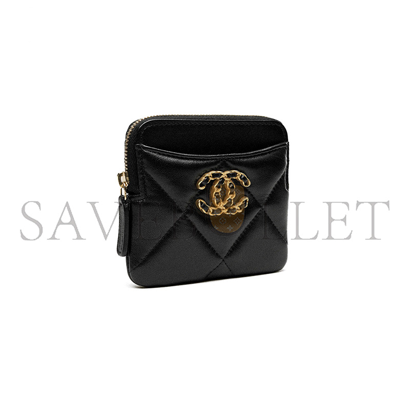 CHANEL 19 WALLET WITH ZIPPER AP2086 (11*9.5*2.5cm)